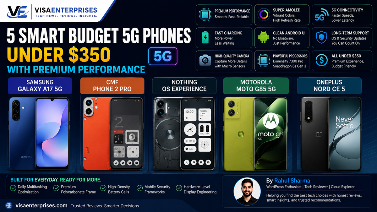 Lineup of premium-looking budget 5G phone options under $350