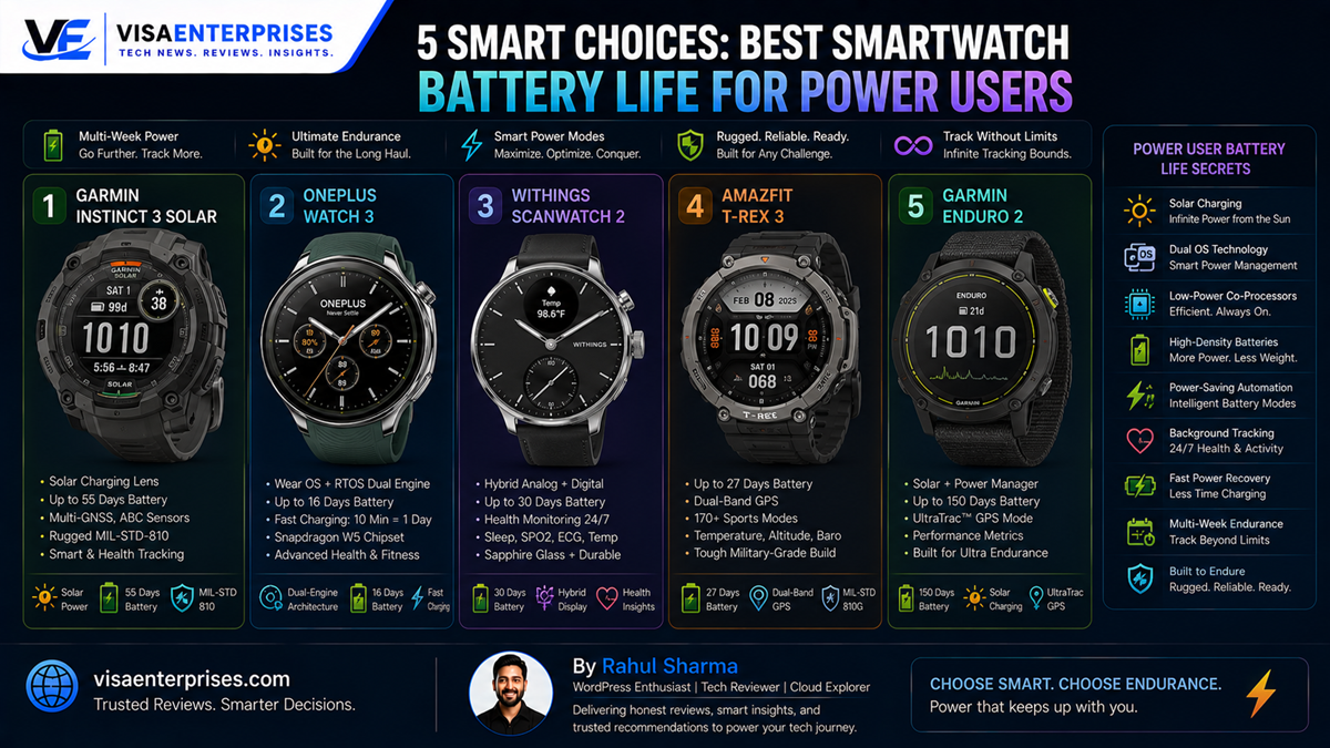 best smartwatch battery life